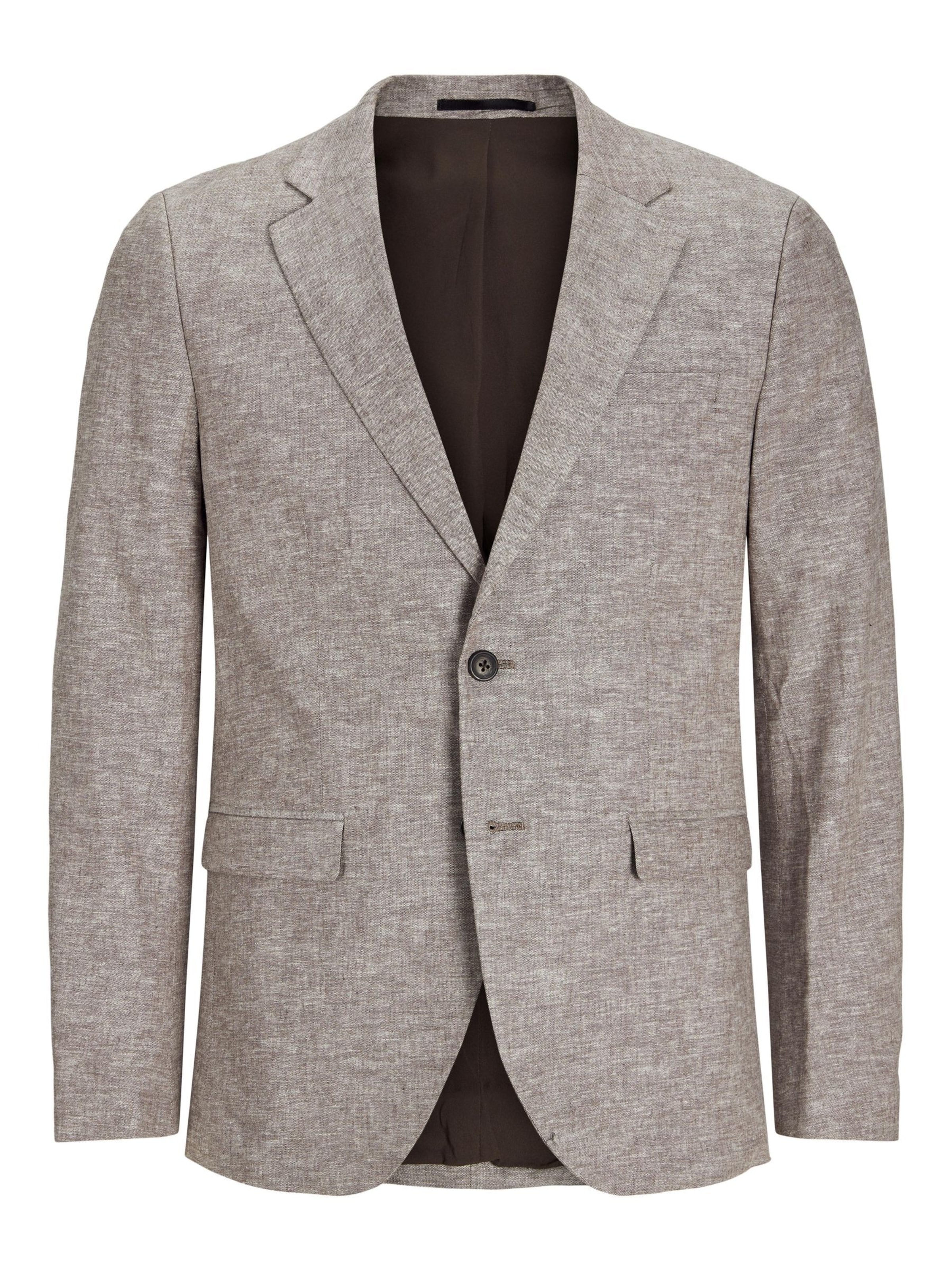 JACK & JONES Slim fit Suit Jacket 'RIVIERA' in Brown: front