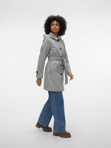 VERO MODA Between-Seasons Coat 'VINCECHELSEA' in Grey