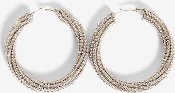 Bershka Earrings in Silver: front