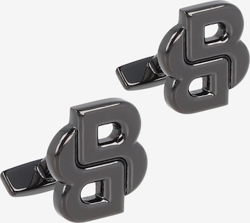 BOSS Manschettenknöpfe 'B-Double' in Schwarz: Vorderseite