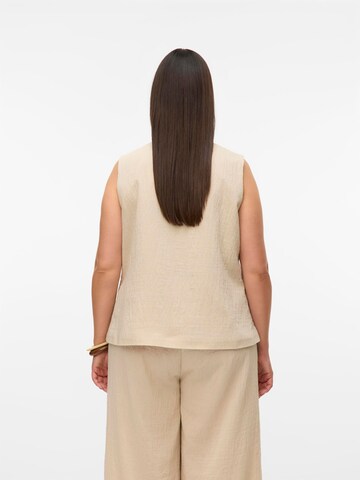 Vero Moda Curve Gilet 'VMCFea' in Beige