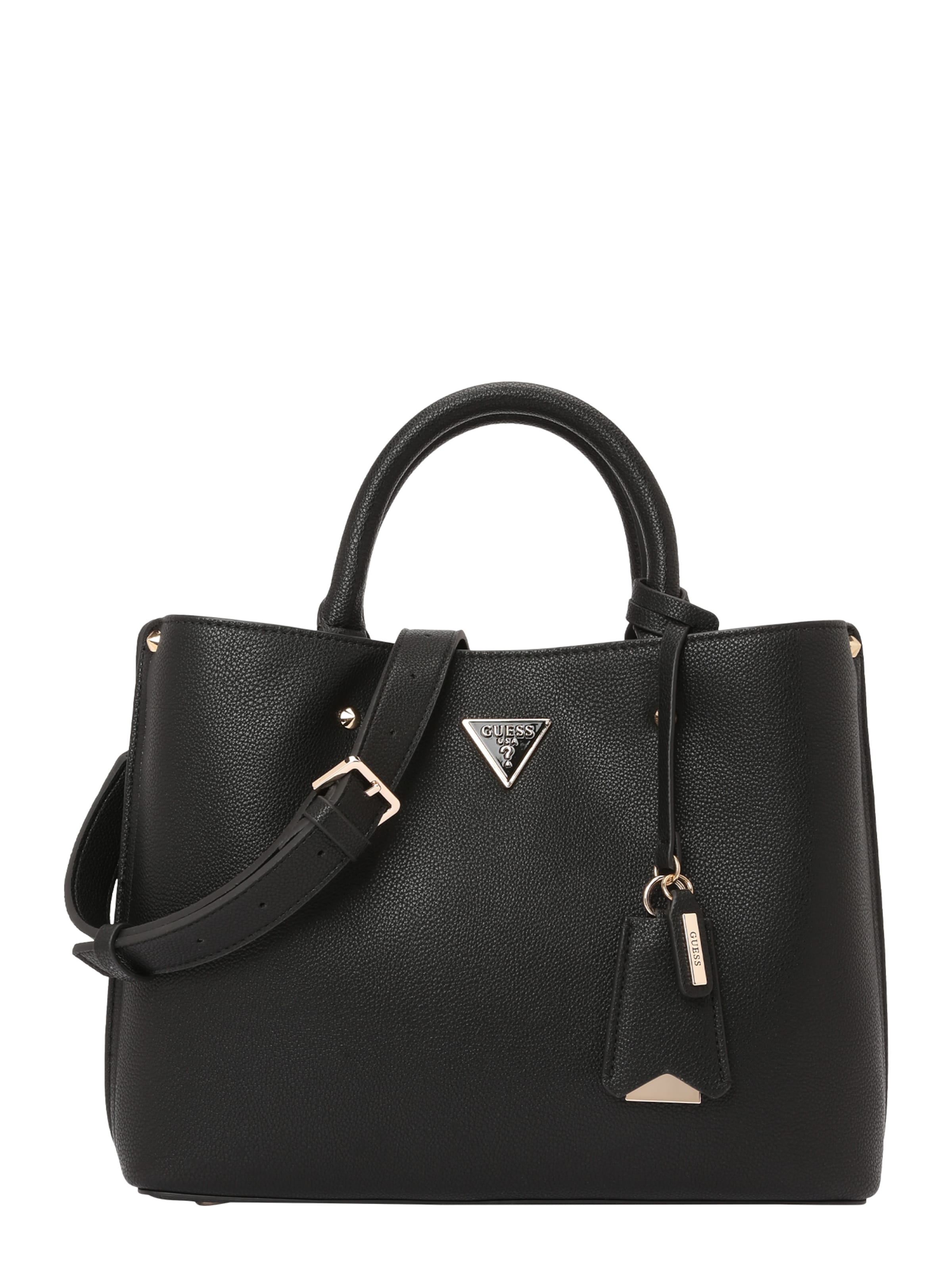 GUESS Handbag 'MERIDIAN II GIRLFRIEND SATCHEL' in Black: front