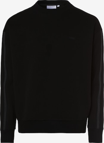 Sweat-shirt Calvin Klein en noir : devant