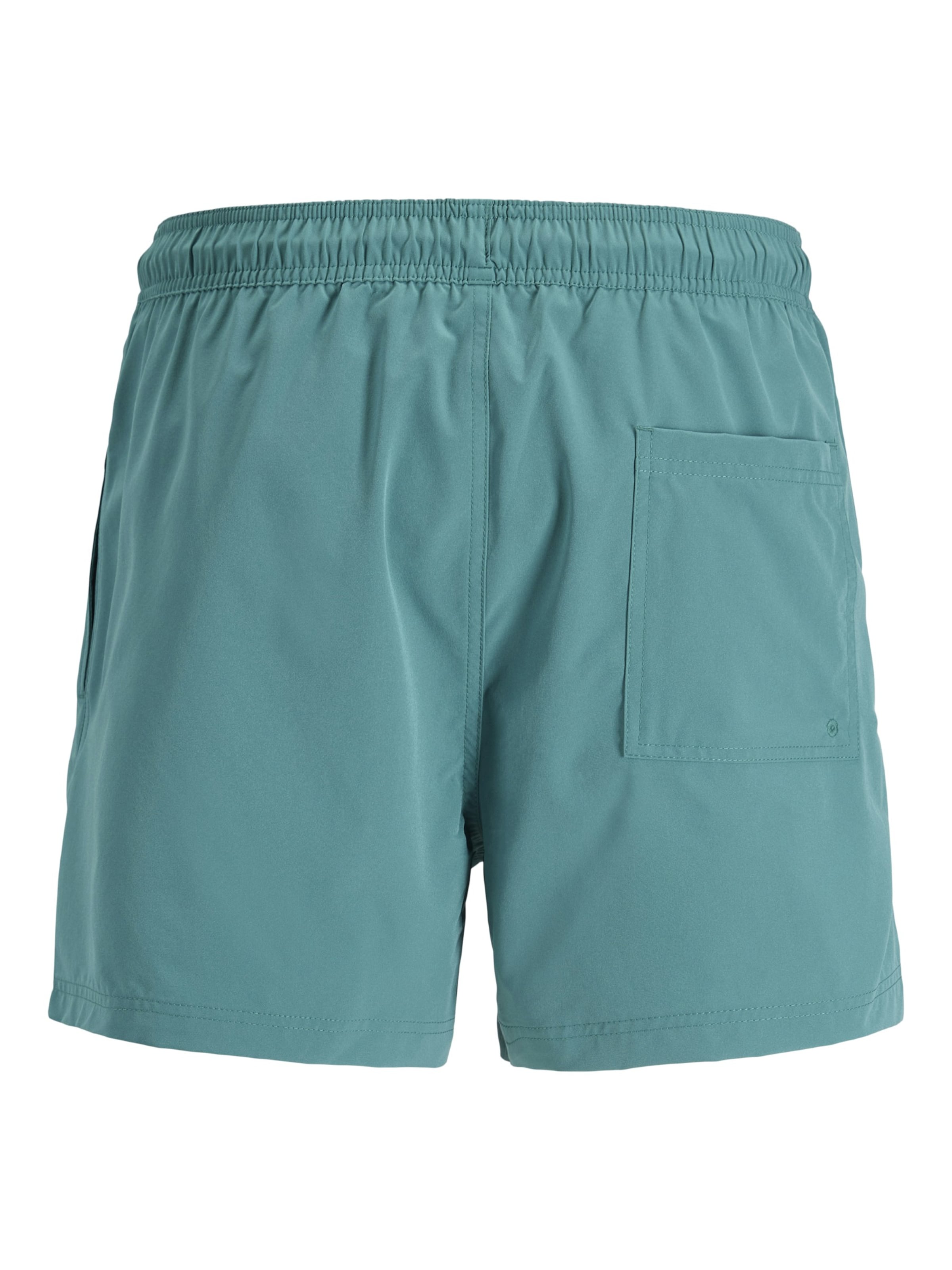 JACK & JONES Zwemshorts 'Jack & Jones Heren Zwemshort JPSTMAUI TROPIC Effen' in Groen