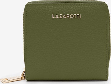 Portamonete 'Bologna' di Lazarotti in verde: frontale