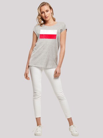 F4NT4STIC Shirt 'Poland Polen Flagge' in Grijs