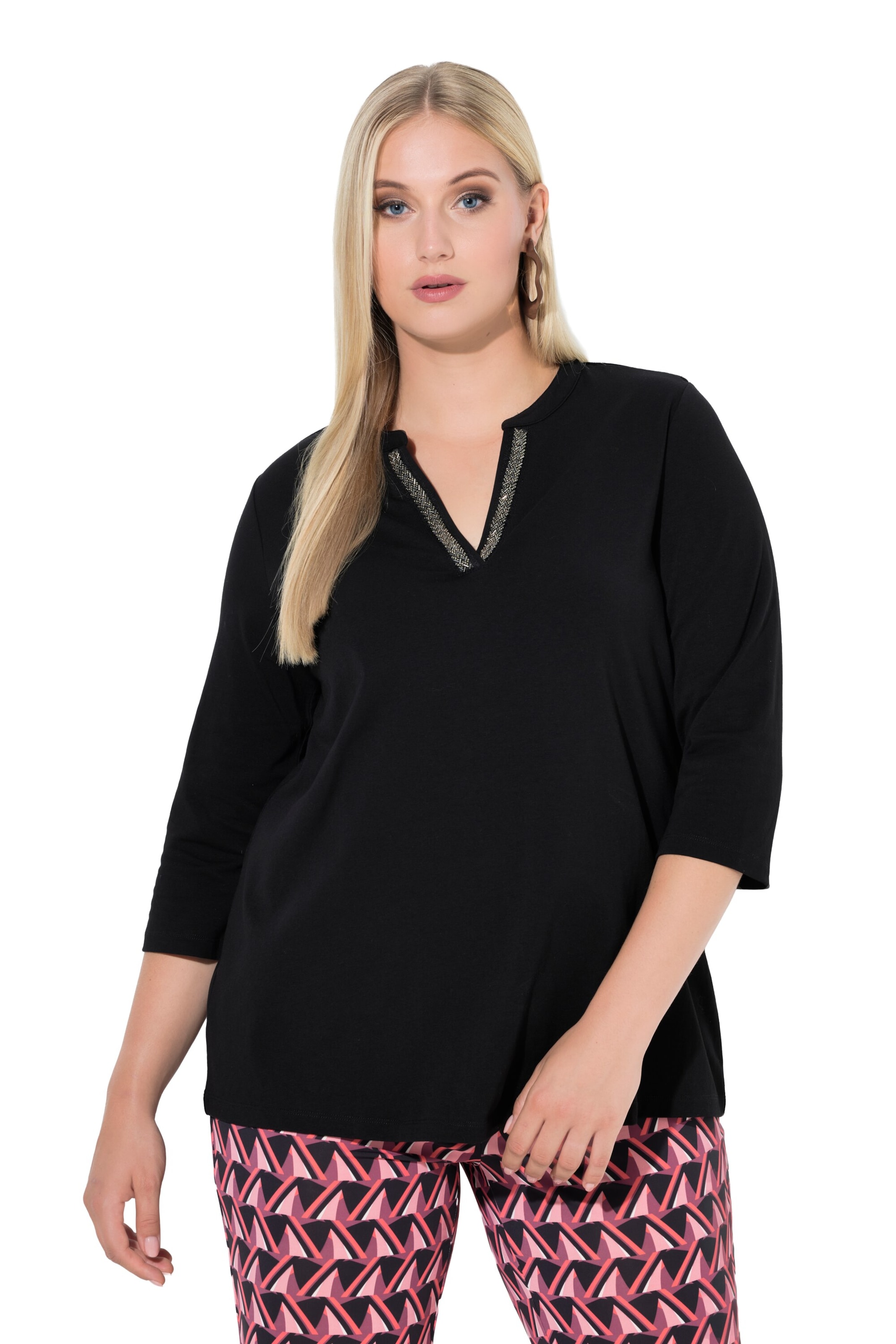 Ulla Popken Shirt in Black: front