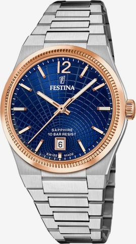 Montre à affichage analogique 'Rive Collection Swiss' FESTINA en bleu : devant