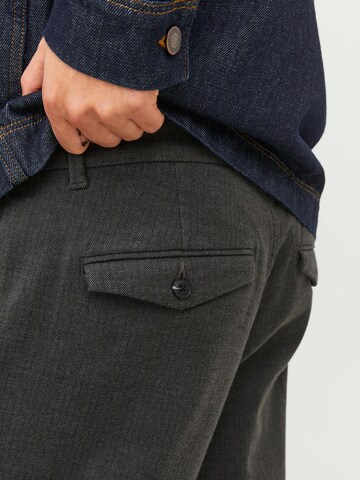 JACK & JONES Tapered Pleat-Front Pants 'JPSTAce JJHarvey' in Grey
