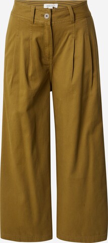 WHITE STUFF Wide leg Pleat-Front Pants 'Samira' in Green: front