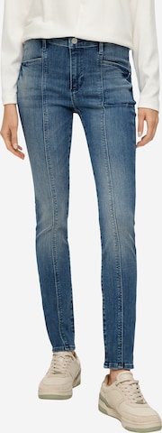 s.Oliver Skinny Jeans i blå: framsida