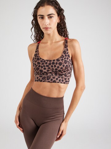 Hey Honey Bralette Sports Bra in Brown: front