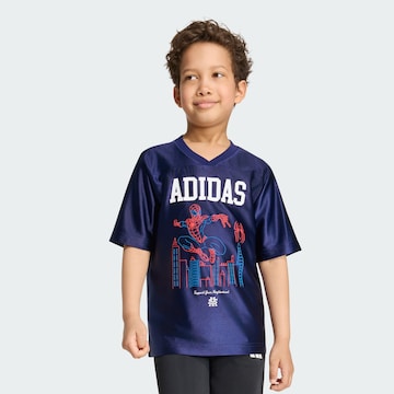 ADIDAS SPORTSWEAR - Camisa funcionais 'Marvel Spider-Man' em azul: frente