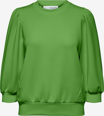 Sweat-shirt 'TENNY' SELECTED FEMME en vert : devant