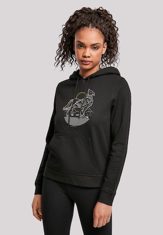 F4NT4STIC Sweatshirt 'Harry Potter Buckbeak Line Art with Ladies Basic' in Zwart: voorkant