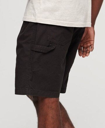 Superdry Regular Cargo Pants in Black: front