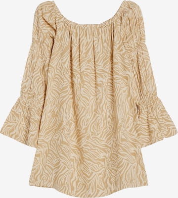 Bershka Dress in Beige: front