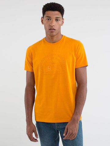 BIG STAR Shirt 'Obiset' in Oranje: voorkant