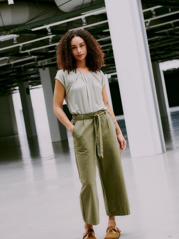 Oxmo - Pierna ancha Pantalón en verde