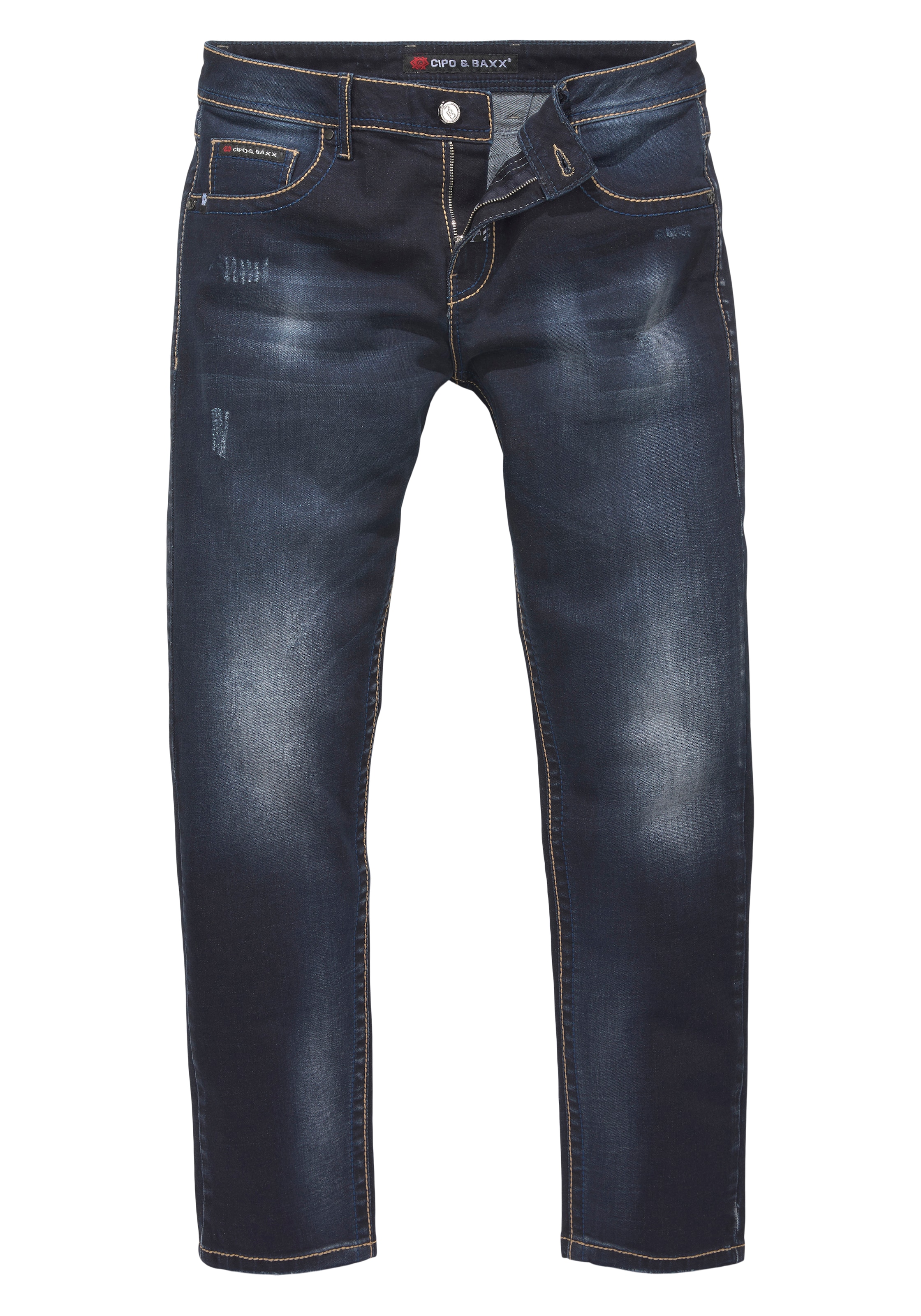 CIPO & BAXX Regular Jeans in Grey: front