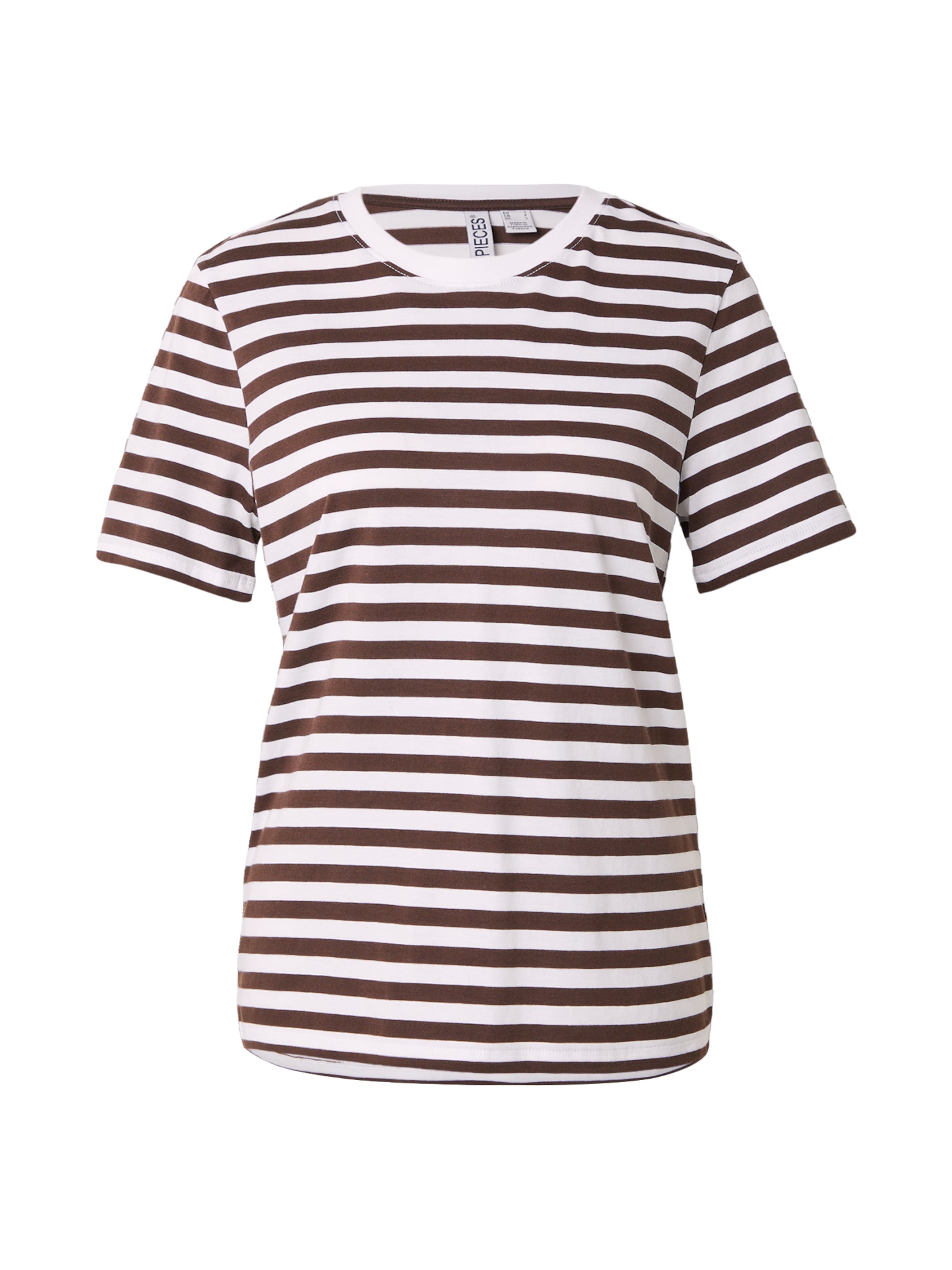 PIECES Shirt 'PCRIA' in Brown: front