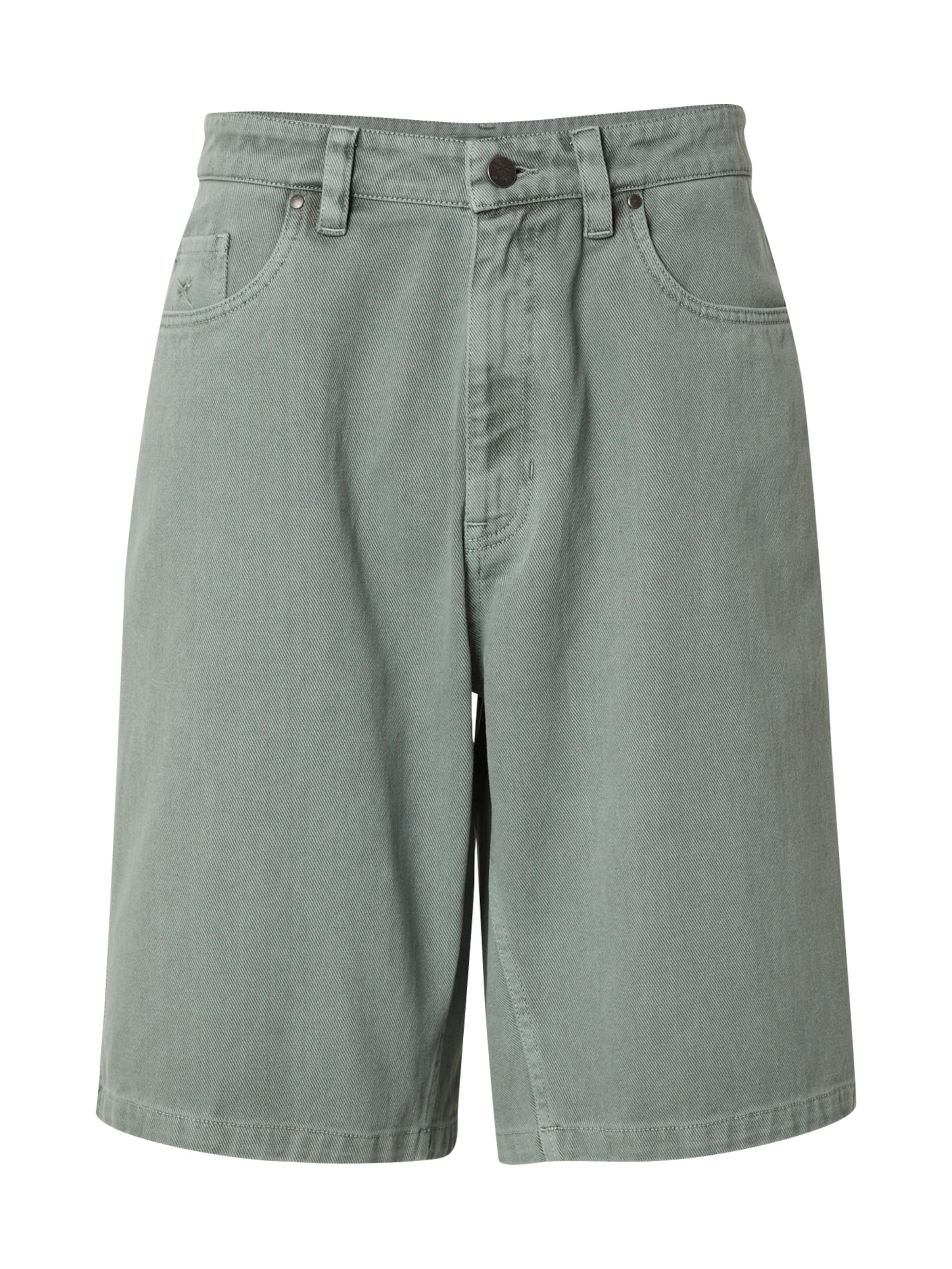 Iriedaily Teksapüksid 'Nanolo', värv roheline: eest vaates