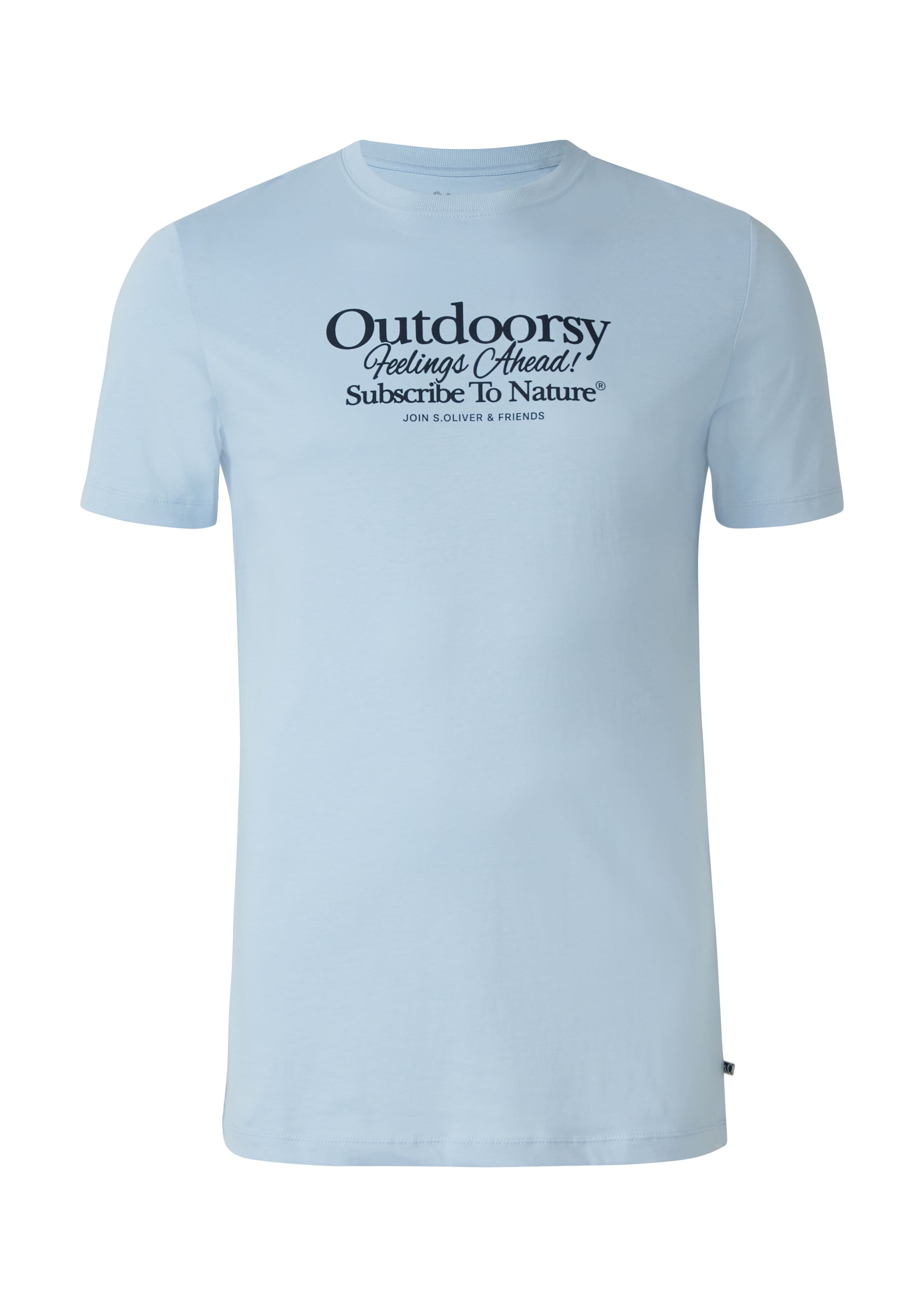 s.Oliver Men Tall Sizes Shirt in Blue: front