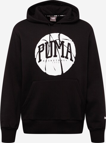 PUMA Athletic Sweatshirt in Black: front