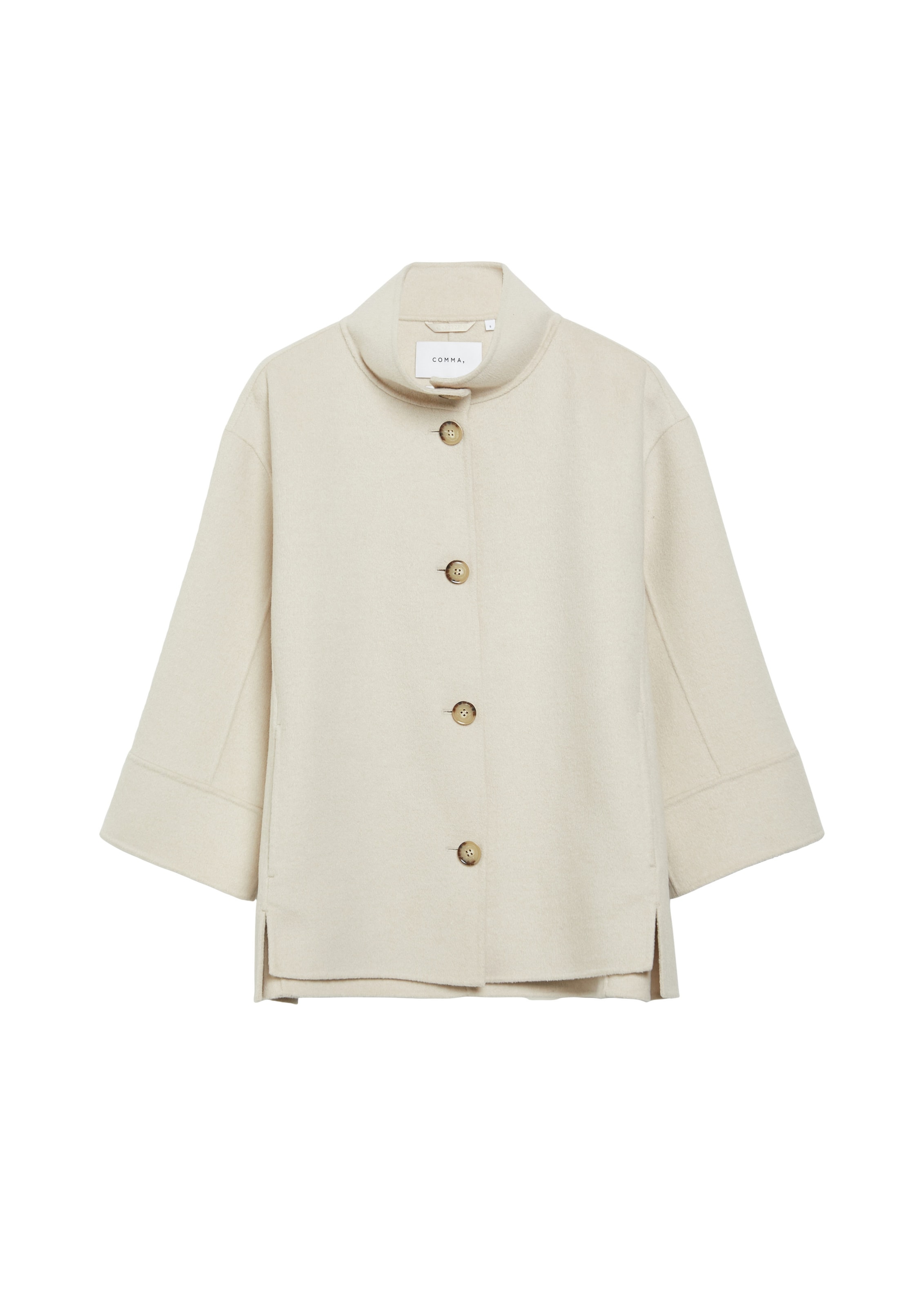 COMMA Manteau mi-saison en L en cappuccino, Vue avec produit