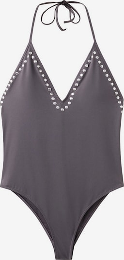 MANGO Badeanzug 'Siracusa' in grau / silber, Produktansicht