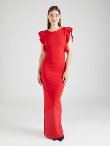 WAL G. - Vestido de noche 'JAI' en rojo: frente