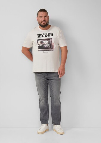 s.Oliver Men Big Sizes Shirt in Beige