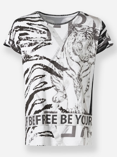 heine T-Shirt in schwarz / weiß, Produktansicht