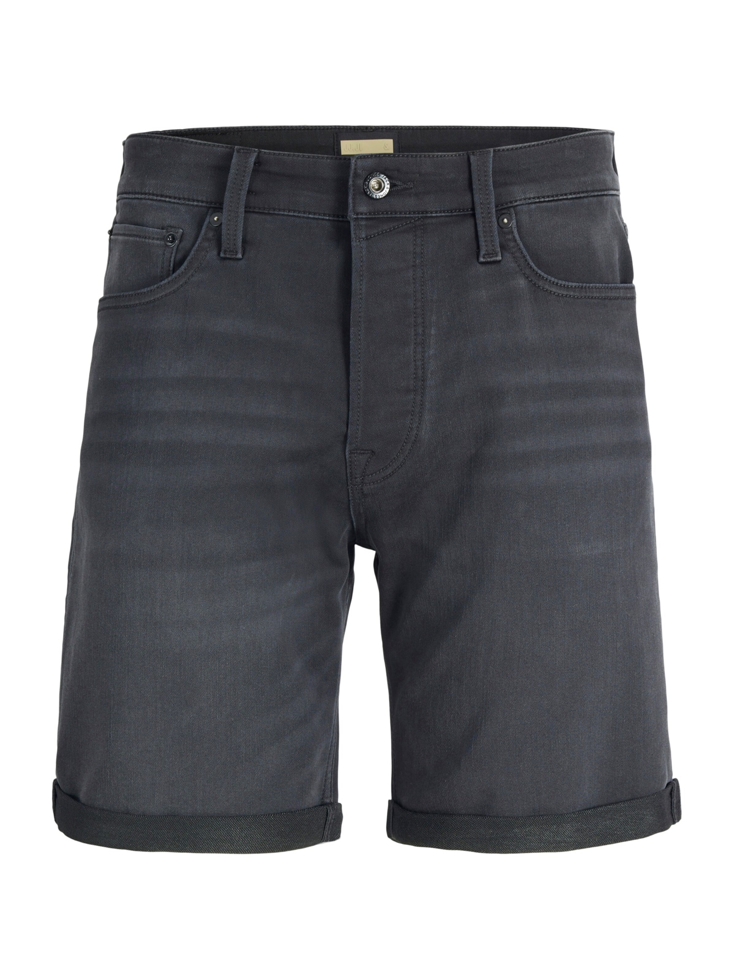 JACK & JONES Shorts 'JJIRICK JJICON' in black denim, Produktansicht