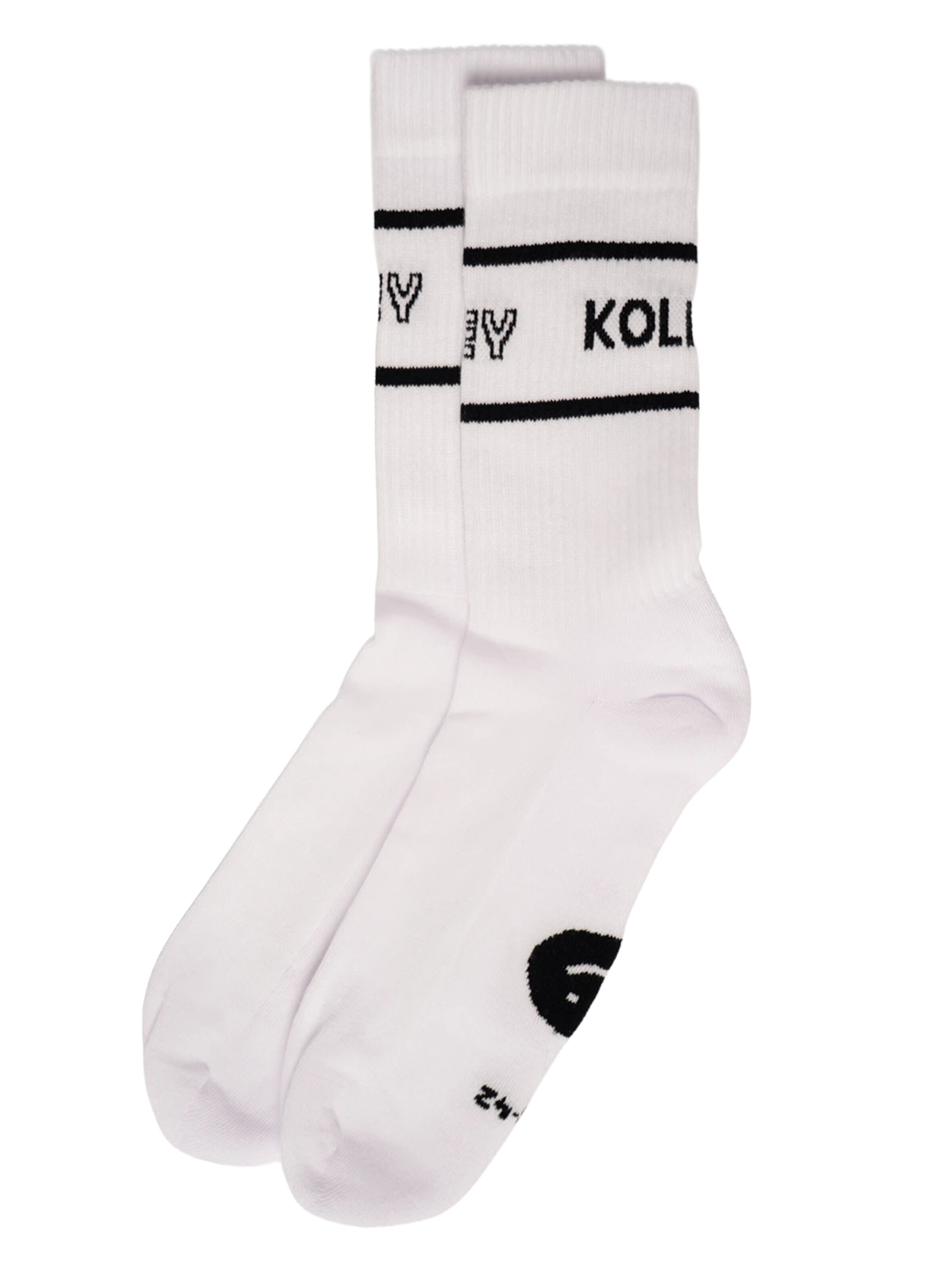 HEY KOLLEGA! Socks in White: front