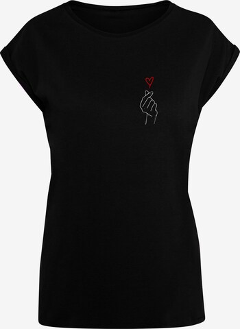 T-shirt 'K Heart' Merchcode en noir : devant