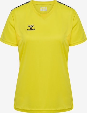 T-shirt fonctionnel 'Authentic' Hummel en jaune : devant