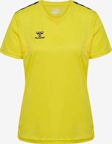 Hummel Performance shirt 'Authentic' in Yellow: front