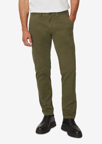 Marc O'Polo Regular Chino 'Stig' in Groen: voorkant