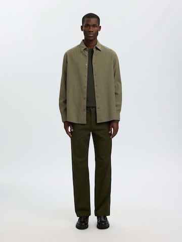 SELECTED Regular fit Button Up Shirt 'SLHNOAH' in Green