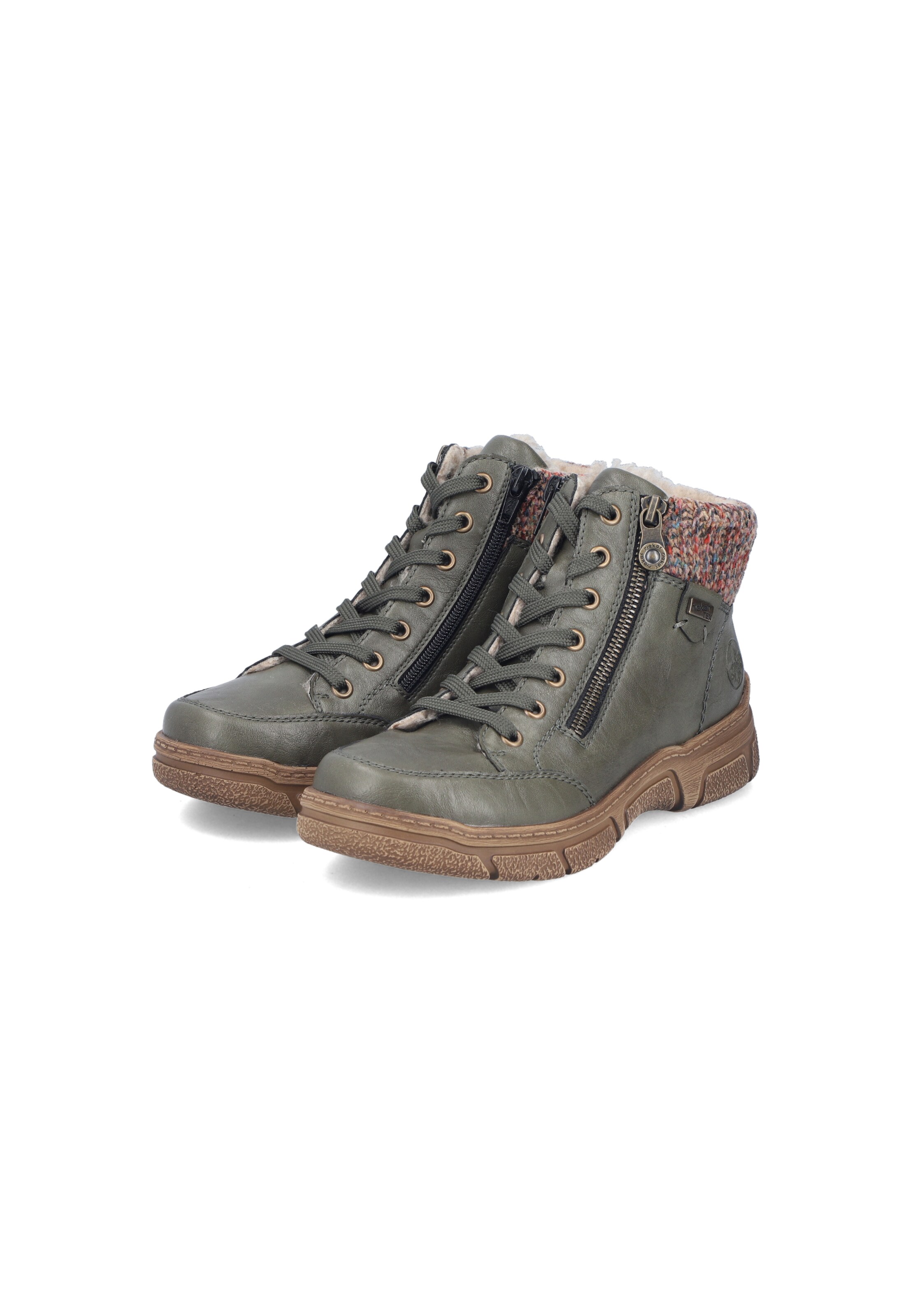 Bottines à lacets Rieker en vert