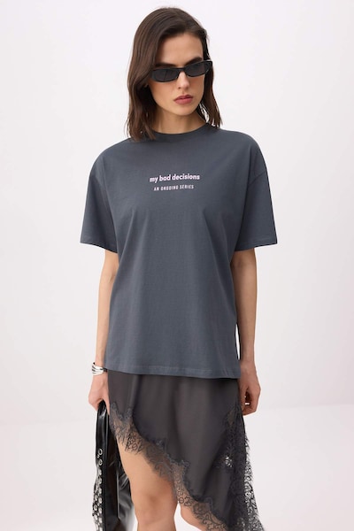 Trendyol Shirt in XS in Dark grey / Rose, Item view