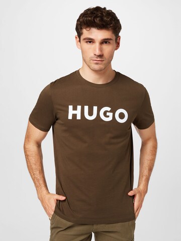 HUGO Red Shirt 'Dulivio' in Groen: voorkant