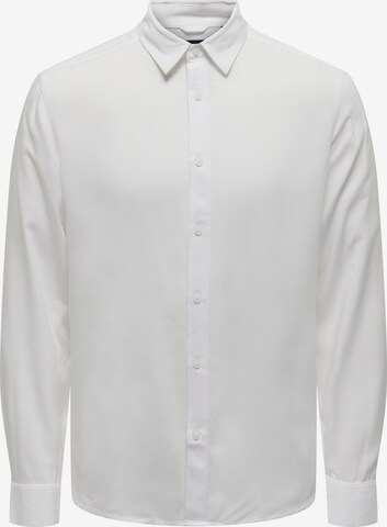 Coupe regular Chemise 'LOLLY' Only & Sons en blanc : devant