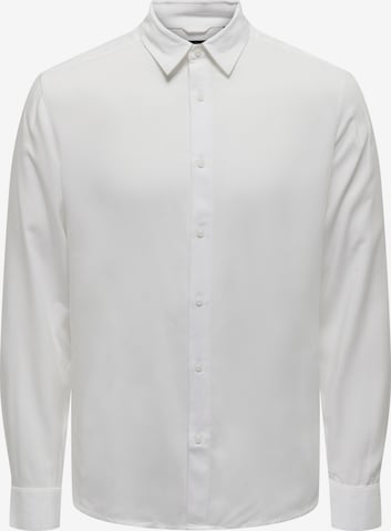 Coupe regular Chemise 'LOLLY' Only & Sons en blanc : devant