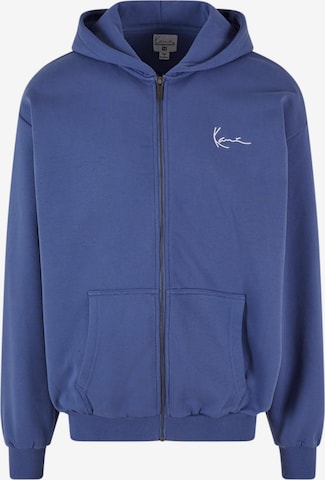 Karl Kani Zip-Up Hoodie in Blue: front