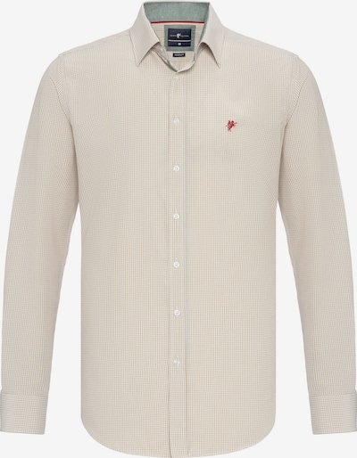 DENIM CULTURE Hemd 'Kendrick' in beige / rot / weiß, Produktansicht
