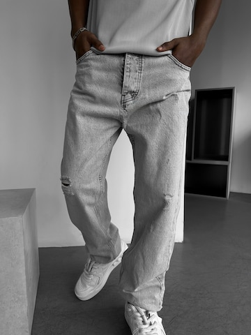 Baggy Jean 'Baggy Torn Jeans - Grey' Kleidermafia en gris : devant