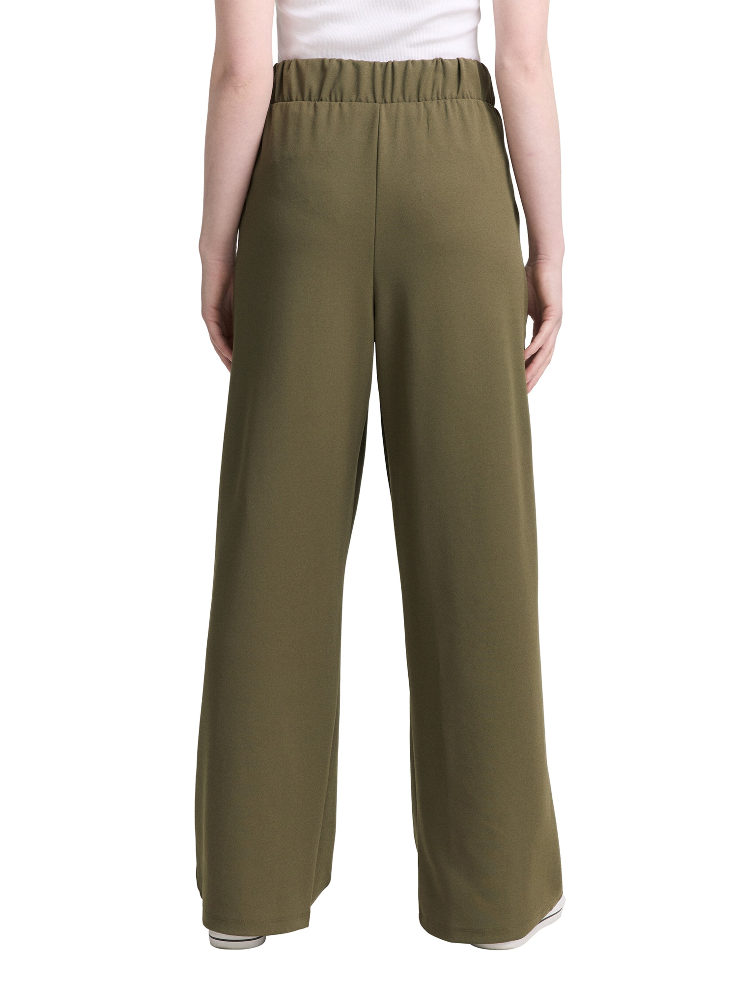 TOM TAILOR DENIM Wide leg Pleat-front trousers in Green