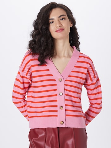 Warehouse Knit cardigan in Red: front